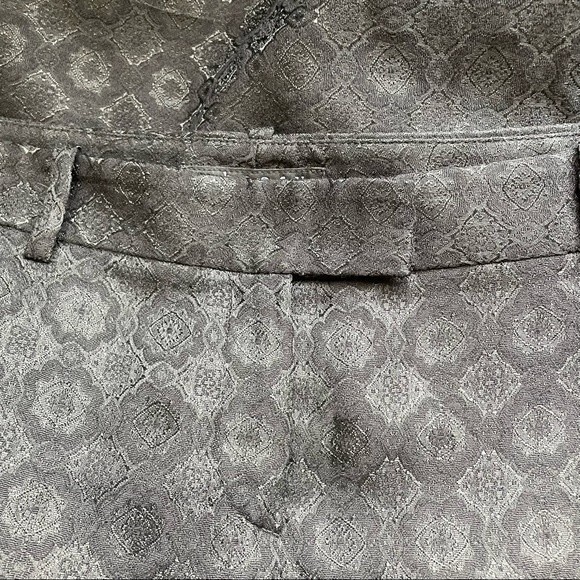Theory Women's Ankle Dress Pants Size 6 Black Jacquard Slim Career Evening Pant - Picture 9 of 13